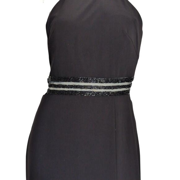 Morgan Co Halter Evening Gown 6 Corset Back Bead Elegant Y2K Occasion Glam Event - Picture 5 of 8